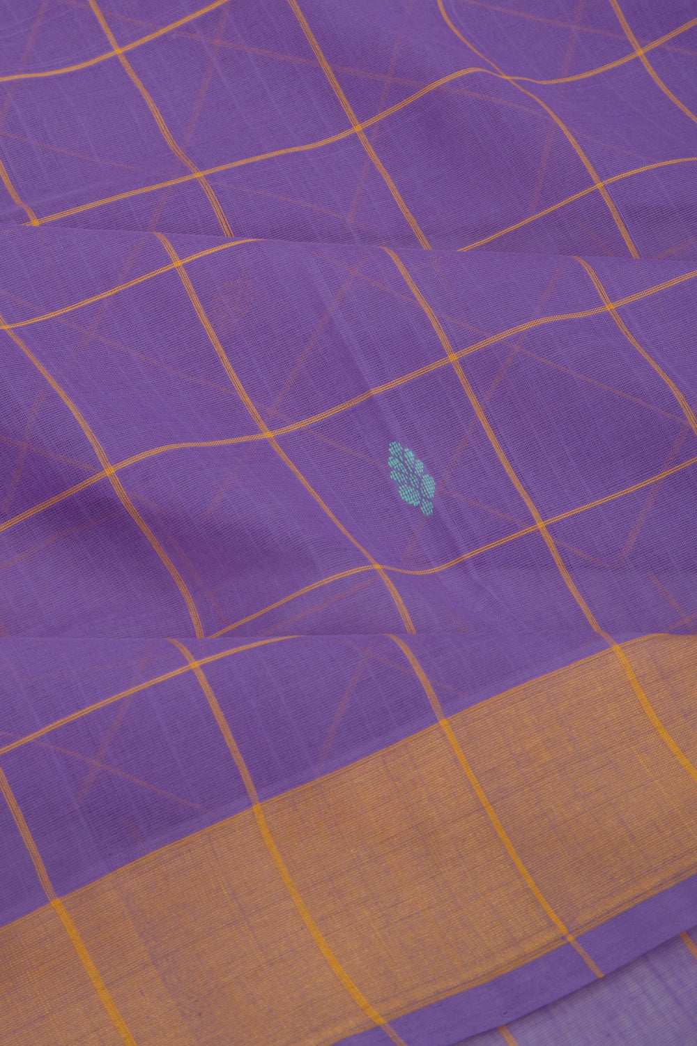 Mangalgiri Cotton Checks And Butta Lavender Saree