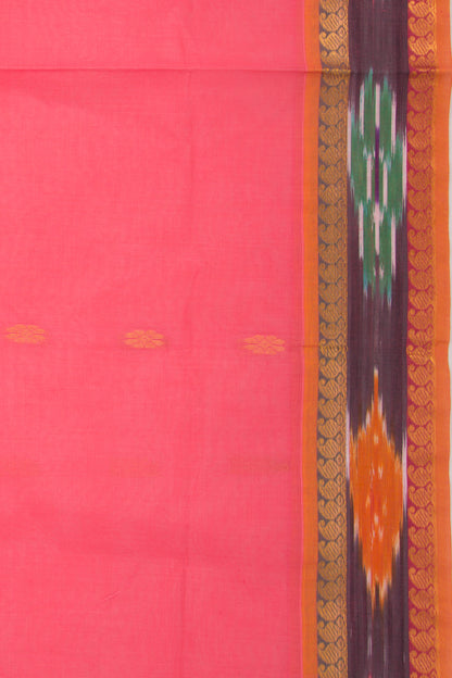 Mangalgiri Cotton Butta Pink Saree