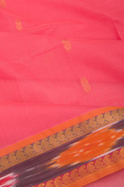 Mangalgiri Cotton Butta Pink Saree