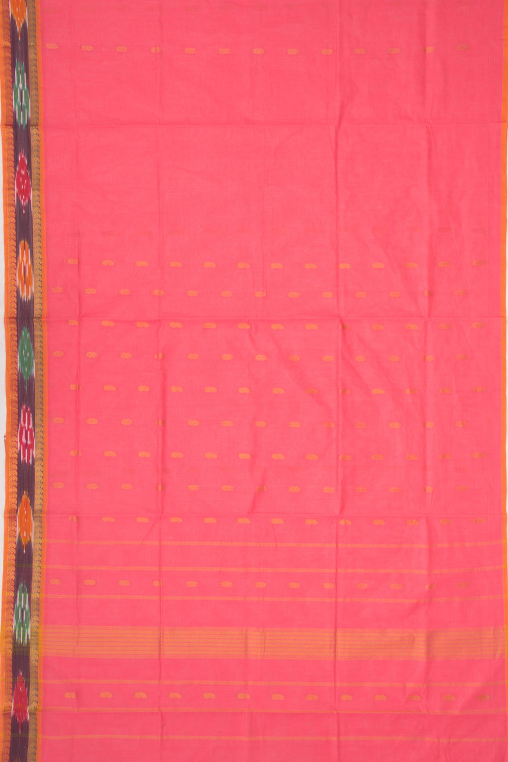 Mangalgiri Cotton Butta Pink Saree