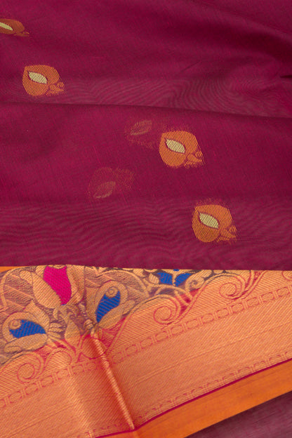 Mangalgiri Cotton Butta Purple Saree