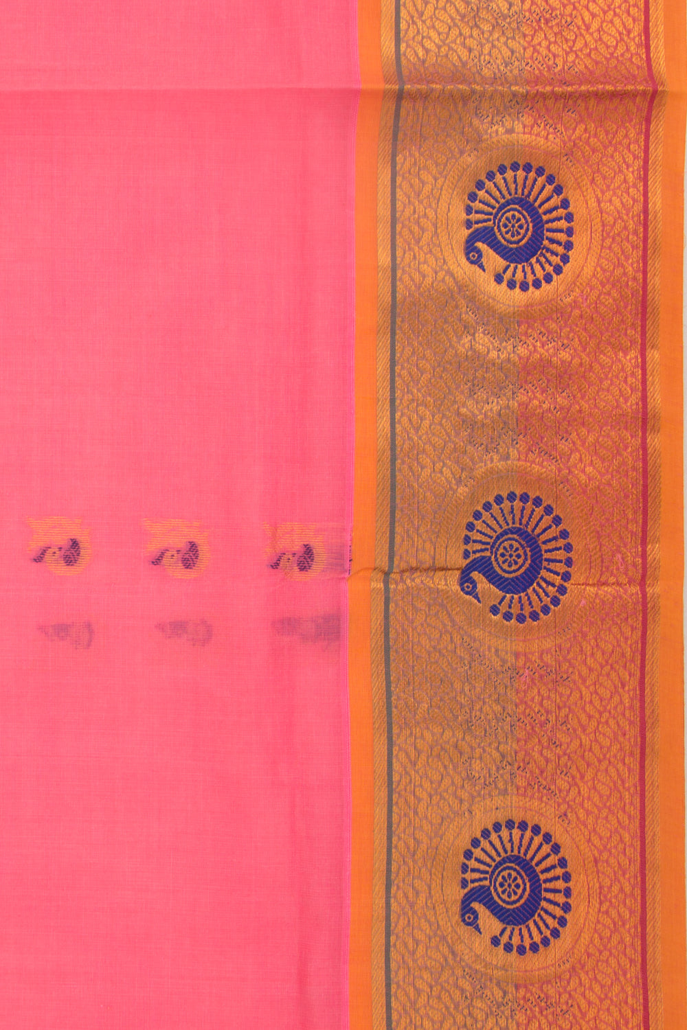 Mangalgiri Cotton Butta Pink Saree