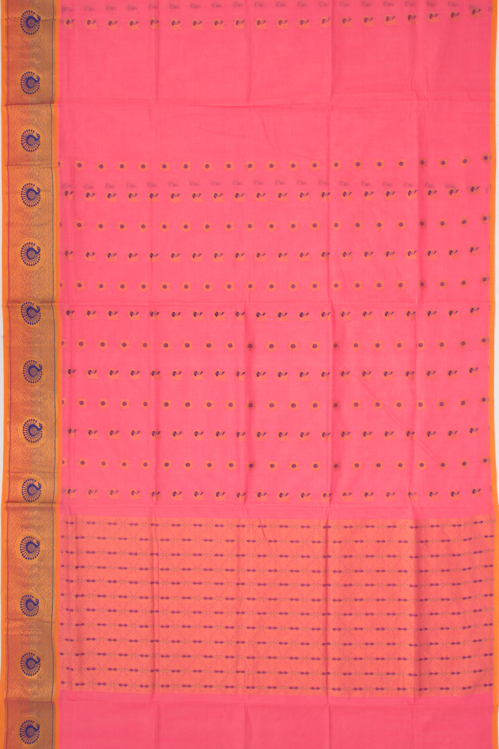 Mangalgiri Cotton Butta Pink Saree