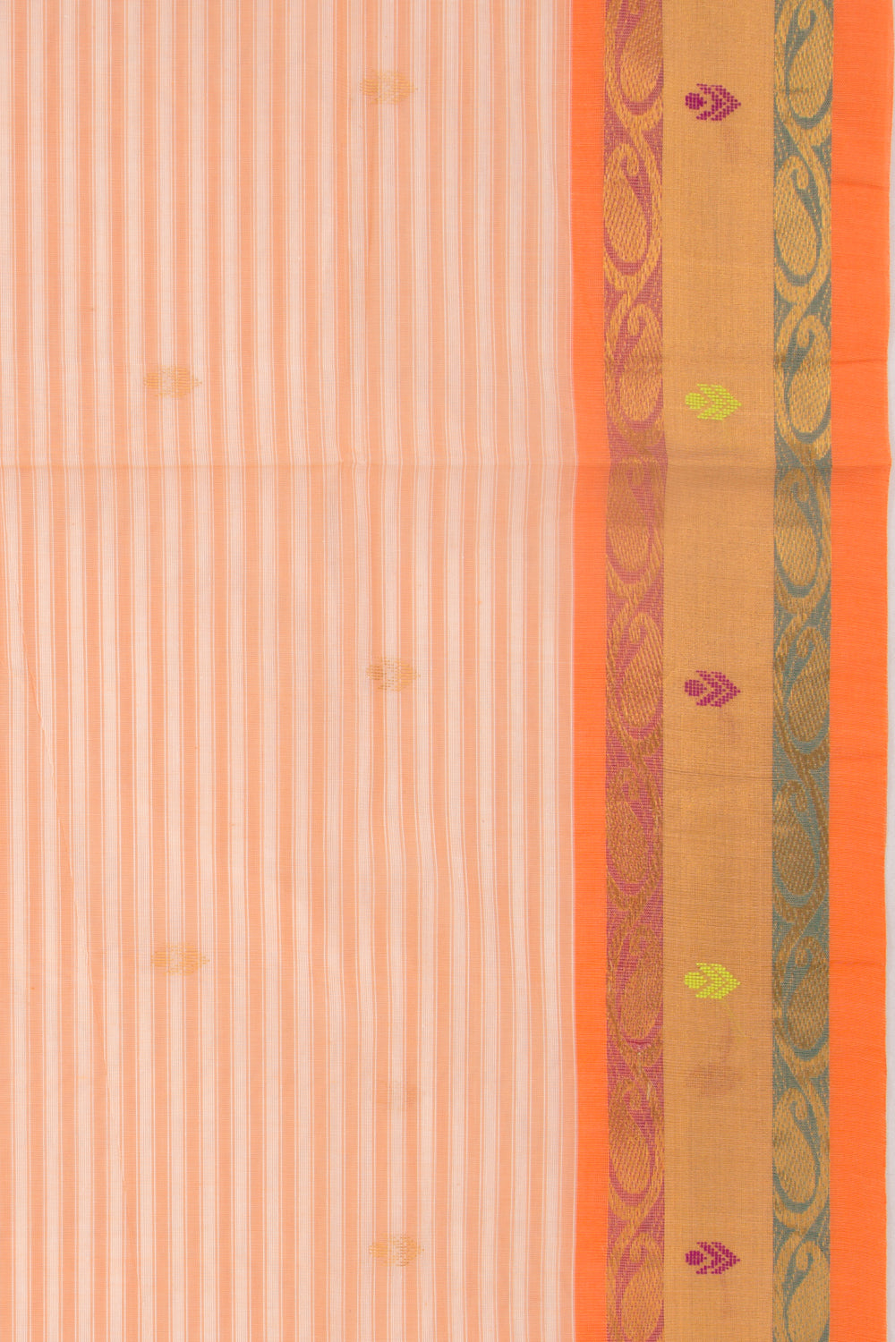 Mangalgiri Cotton Butta Cream Saree