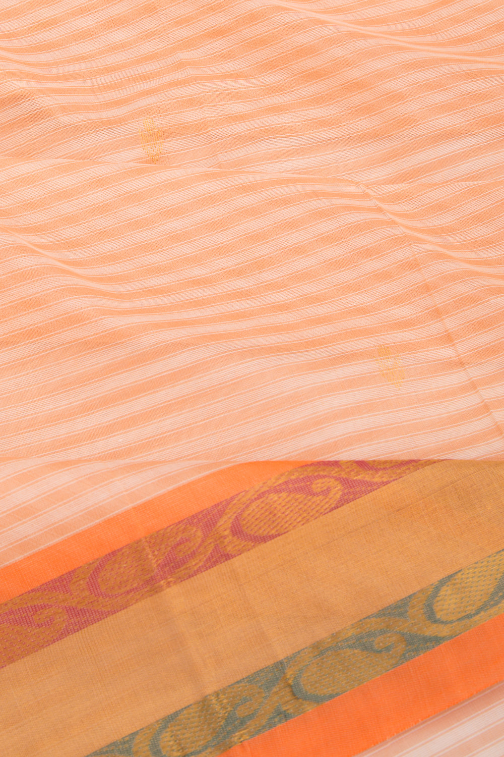 Mangalgiri Cotton Butta Cream Saree