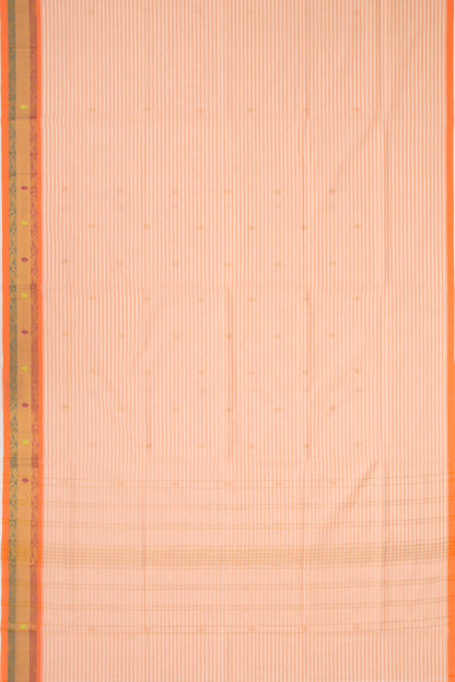 Mangalgiri Cotton Butta Cream Saree