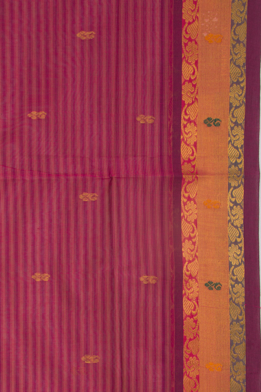 Mangalgiri Cotton Butta Purple Saree