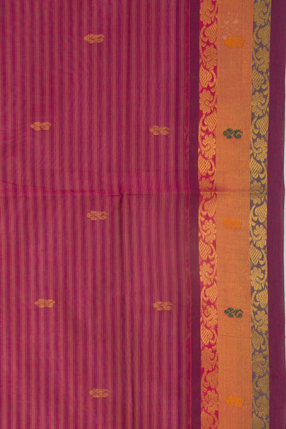 Mangalgiri Cotton Butta Purple Saree