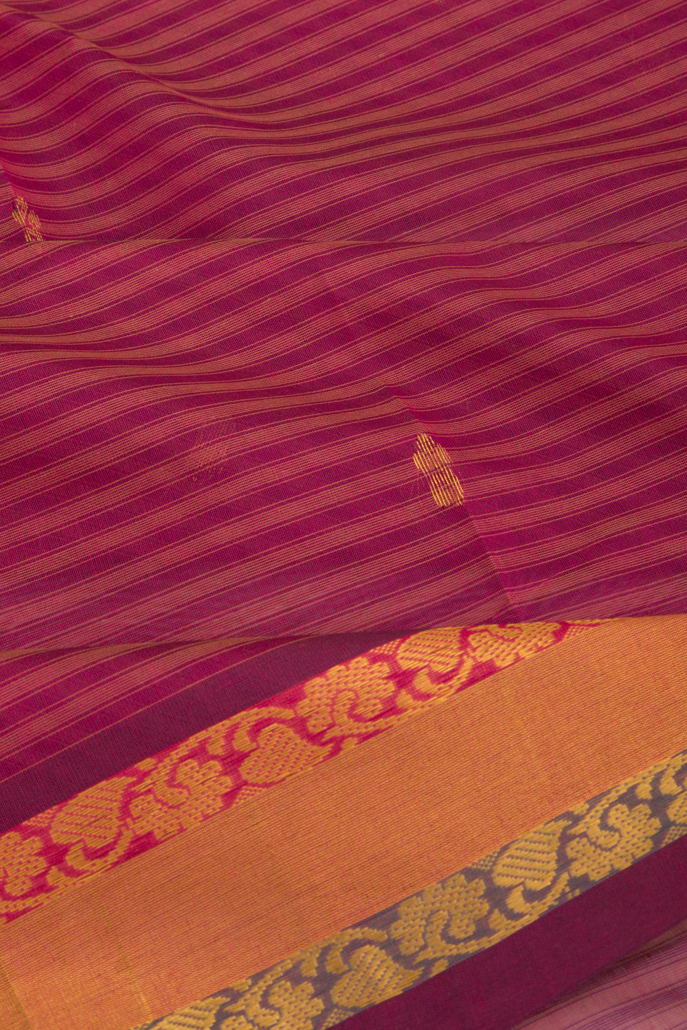 Mangalgiri Cotton Butta Purple Saree