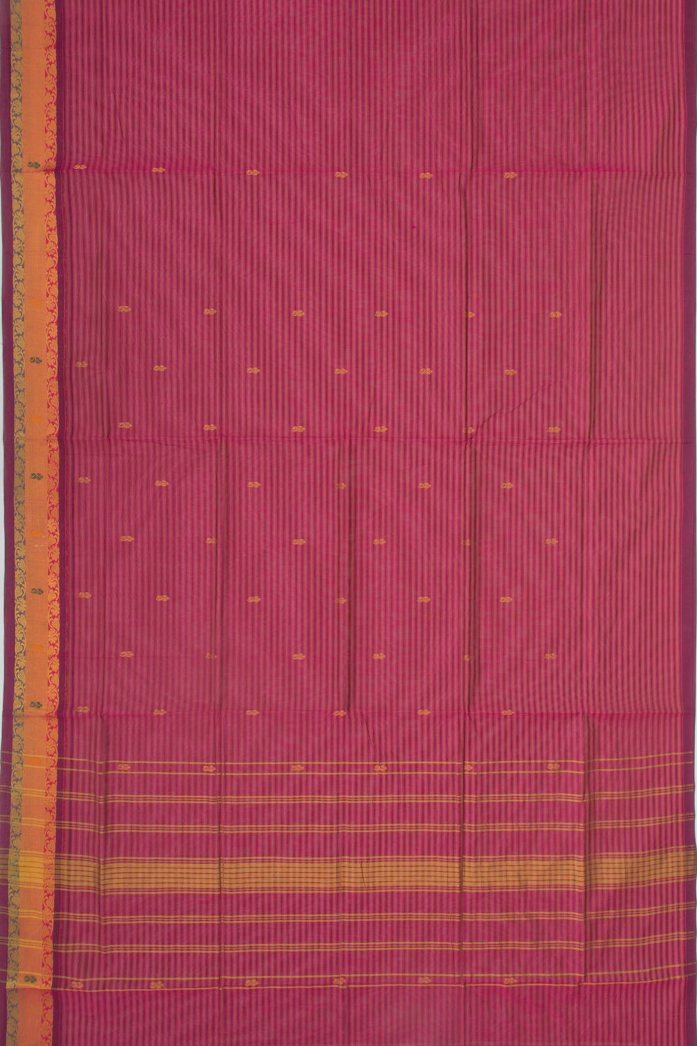 Mangalgiri Cotton Butta Purple Saree