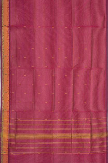 Mangalgiri Cotton Butta Purple Saree