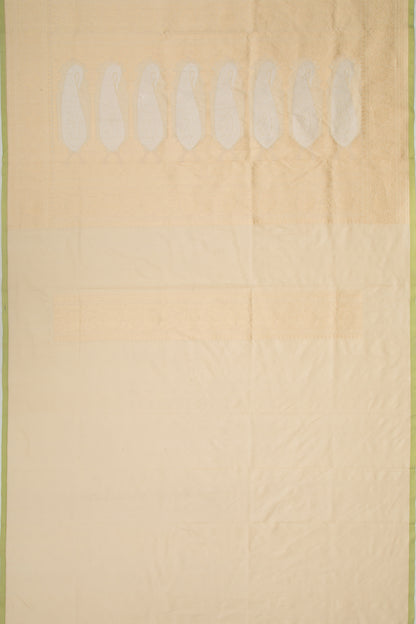 Banarasi Silk Leheriya Rangkat Cream Saree