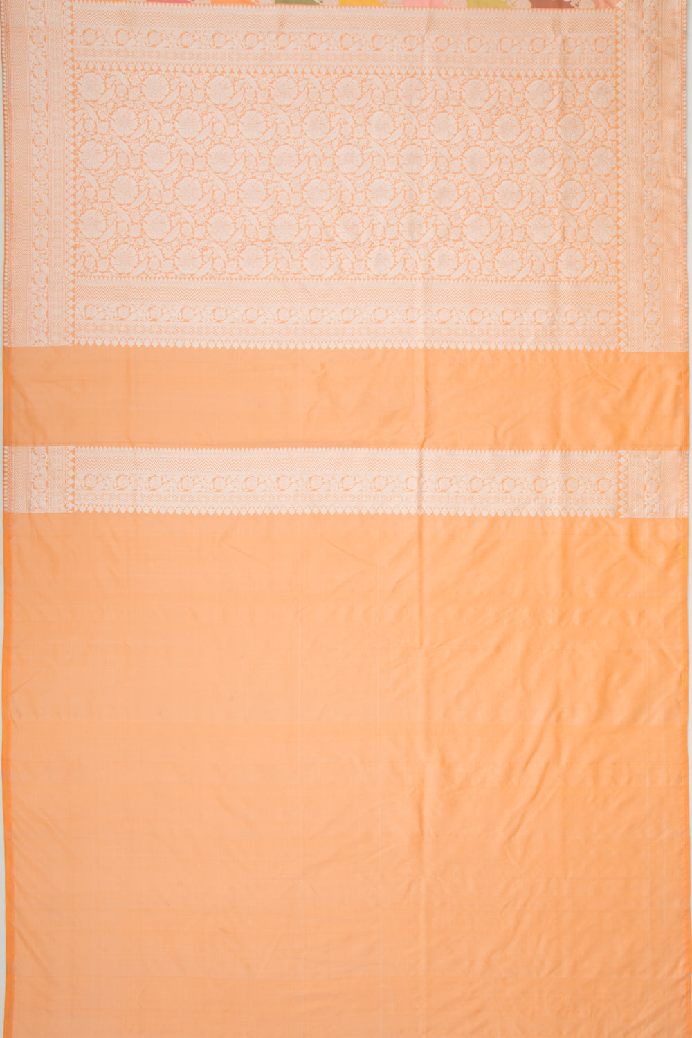 Banarasi Silk Leheriya Rangkat Orange Saree