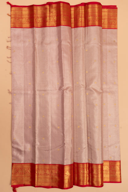 Kanchipuram Silk Tissue And Butta Lilac Saree
