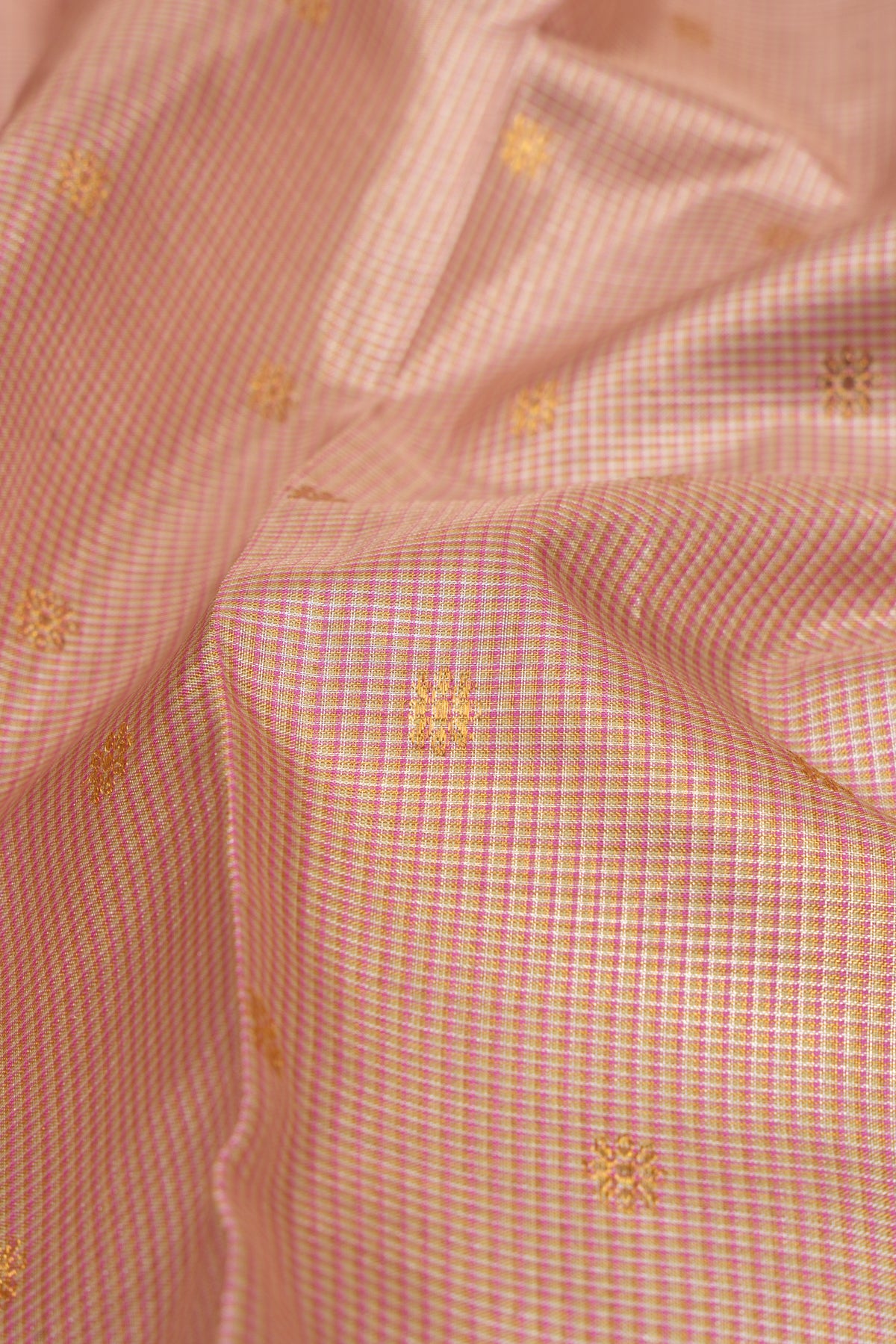 Kanchipuram Silk Tissue And Butta Lilac Saree