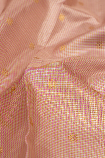 Kanchipuram Silk Tissue And Butta Lilac Saree