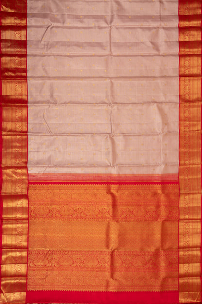 Kanchipuram Silk Tissue And Butta Lilac Saree