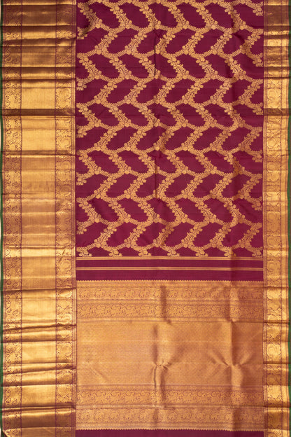 Kanchipuram Silk Brocade Purple Saree