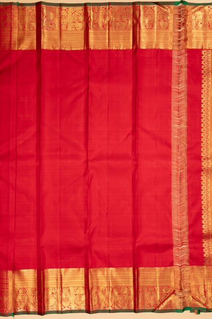 Kanchipuram Silk Tissue Brocade Gold Saree