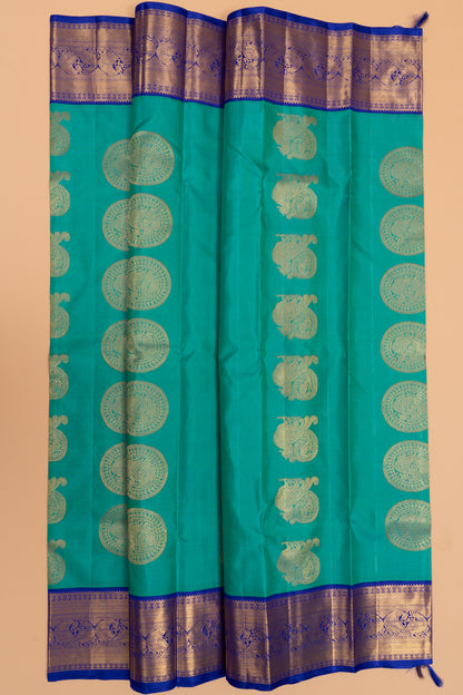 Kanchipuram Silk Butta Blue Saree