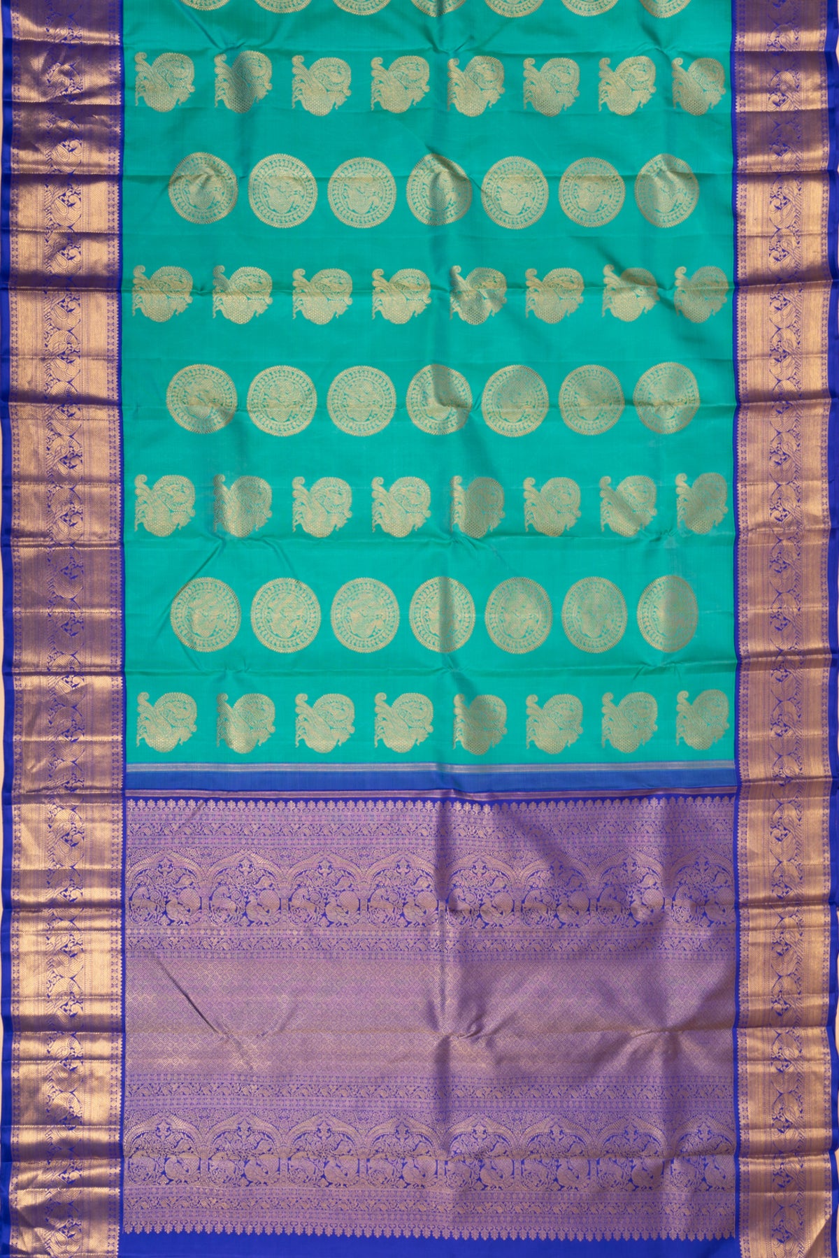 Kanchipuram Silk Butta Blue Saree