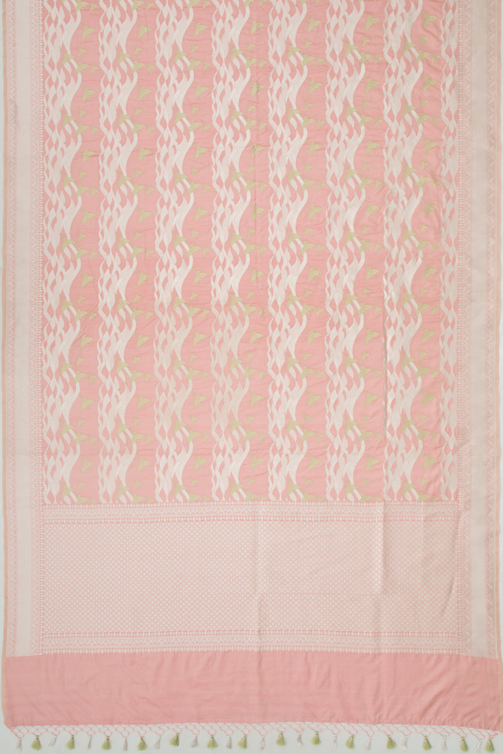 Banarasi Silk Jaal Peach Saree