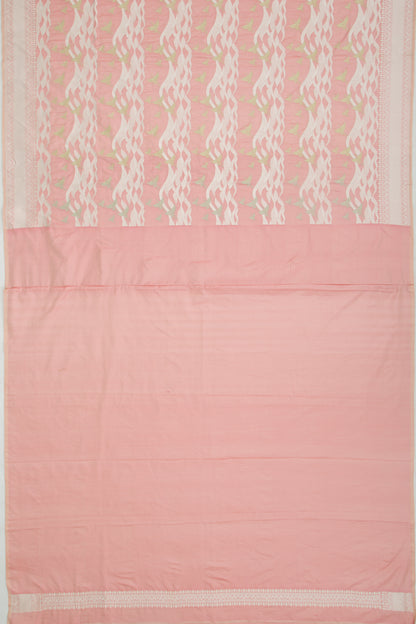 Banarasi Silk Jaal Peach Saree
