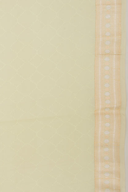 Banarasi Satin Jacquard Pastel Green Saree