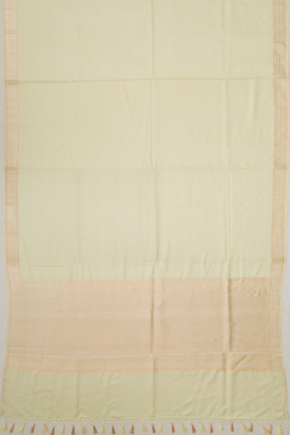 Banarasi Satin Jacquard Pastel Green Saree