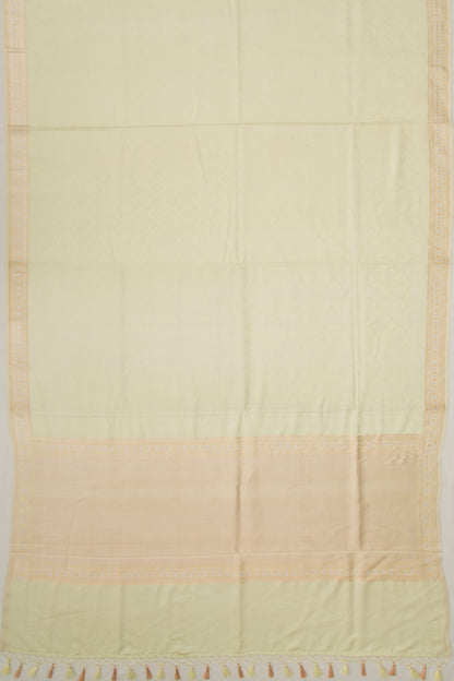 Banarasi Satin Jacquard Pastel Green Saree