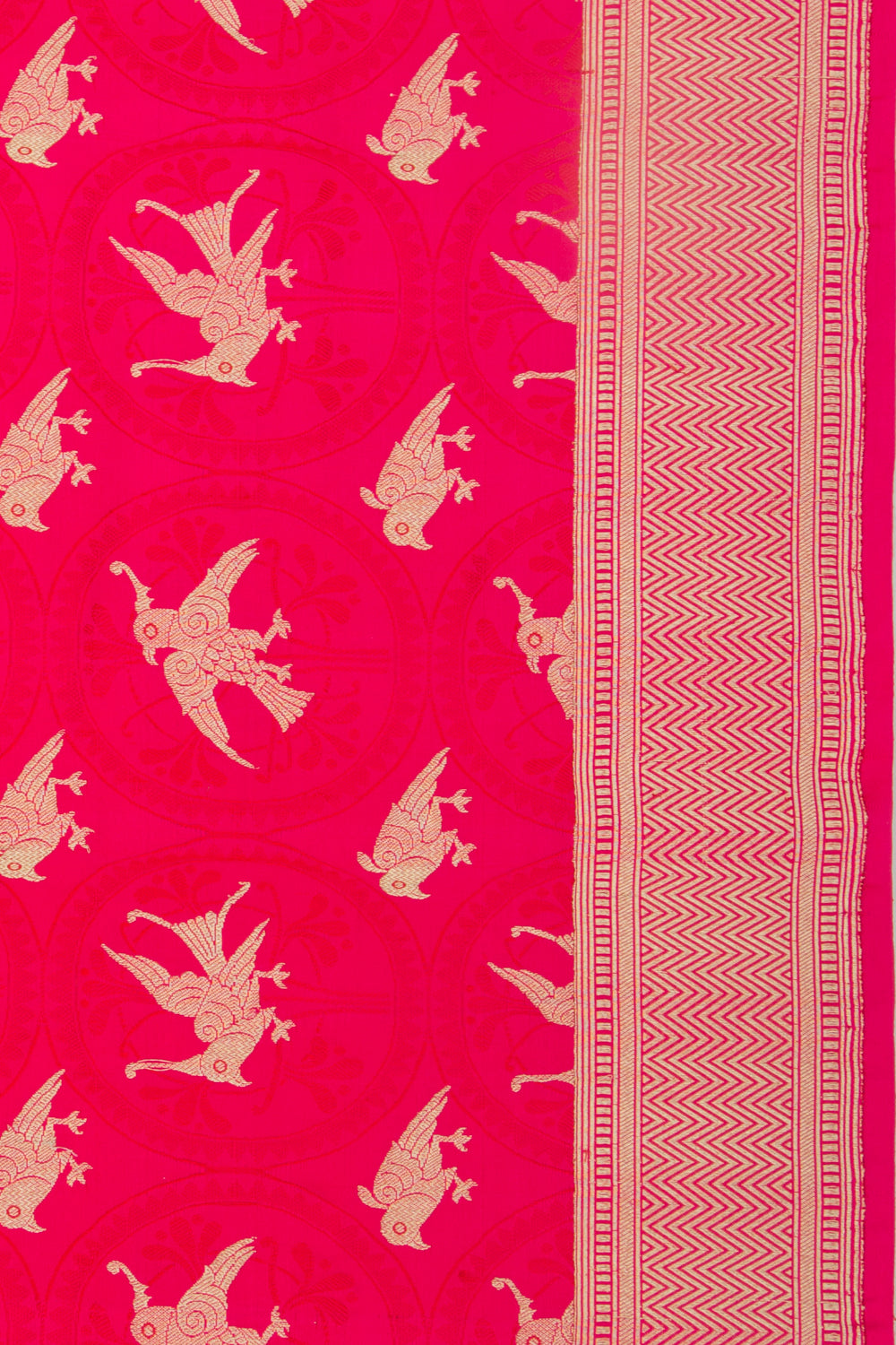 Banarasi Satin Jacquard And Butta Pink Saree