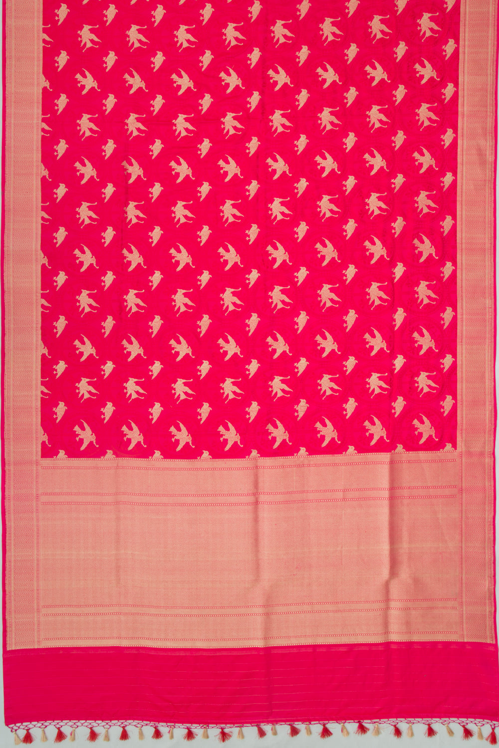 Banarasi Satin Jacquard And Butta Pink Saree