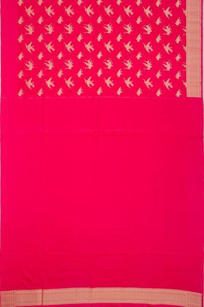 Banarasi Satin Jacquard And Butta Pink Saree