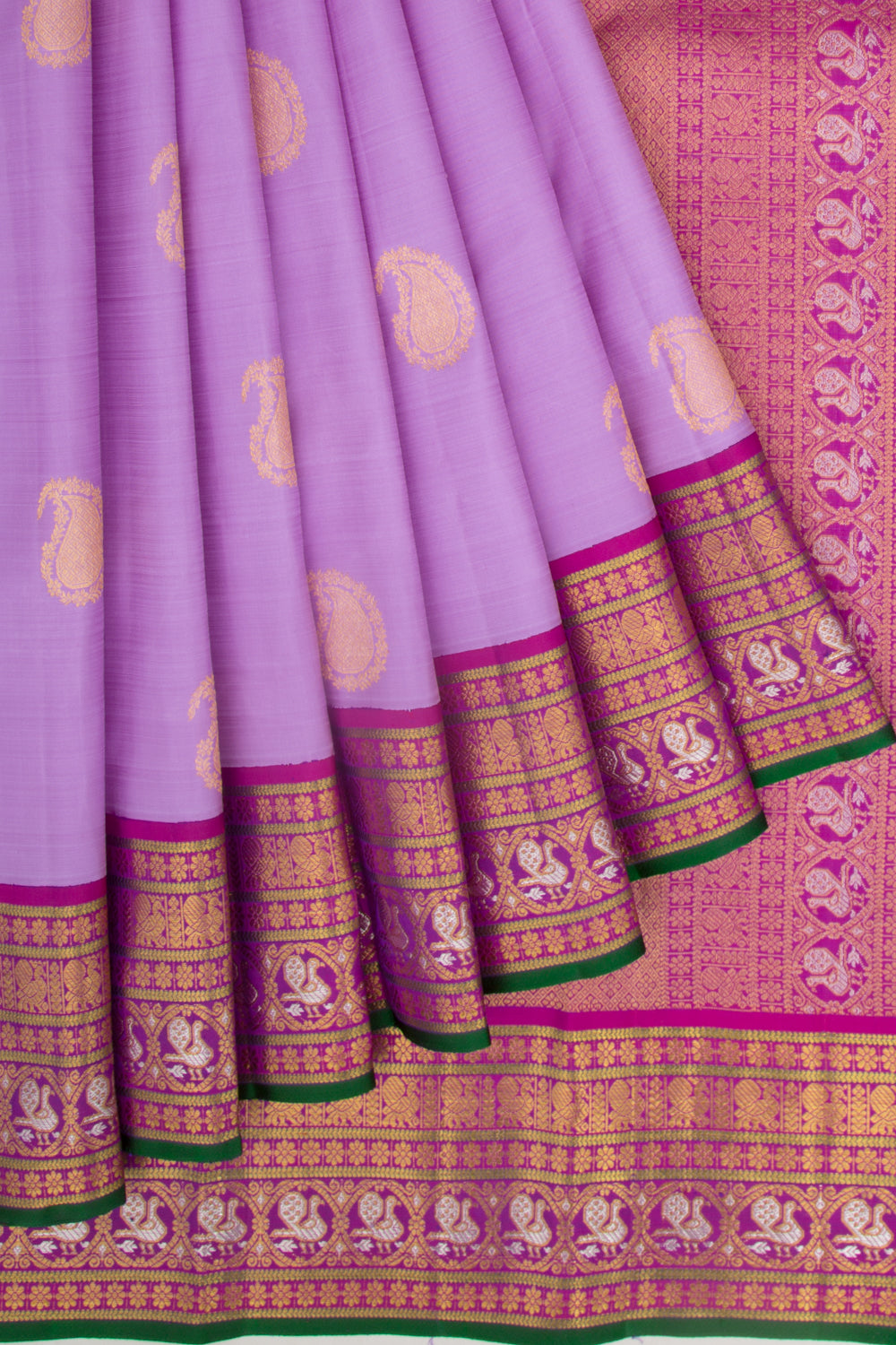 Kanchipuram Silk Butta Lavender Saree