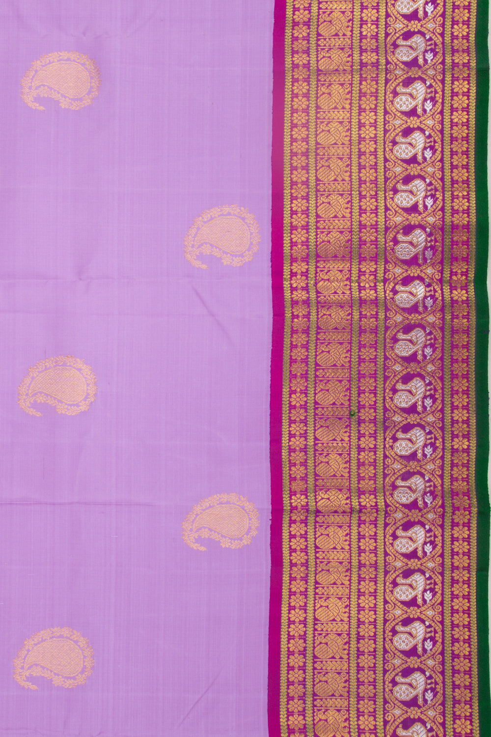 Kanchipuram Silk Butta Lavender Saree