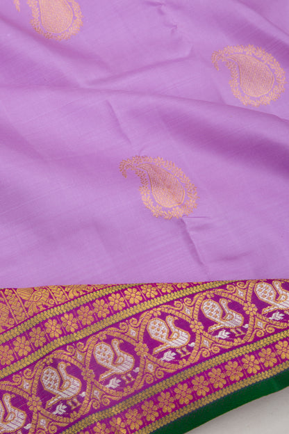 Kanchipuram Silk Butta Lavender Saree