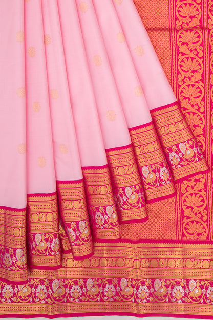 Kanchipuram Silk Butta Baby Pink Saree