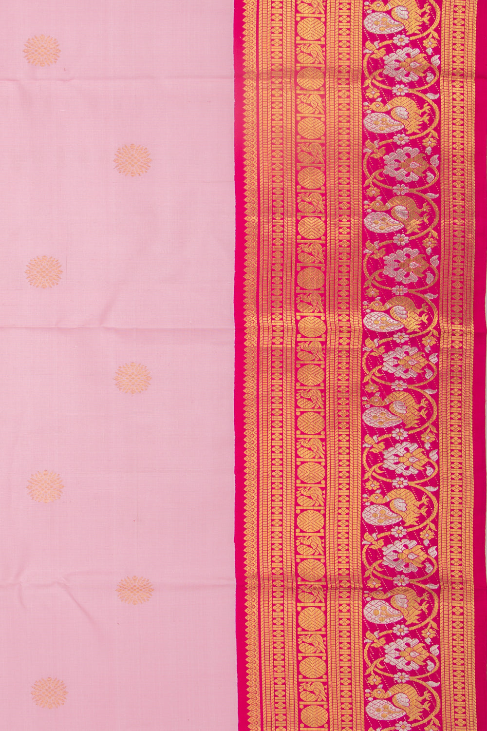 Kanchipuram Silk Butta Baby Pink Saree