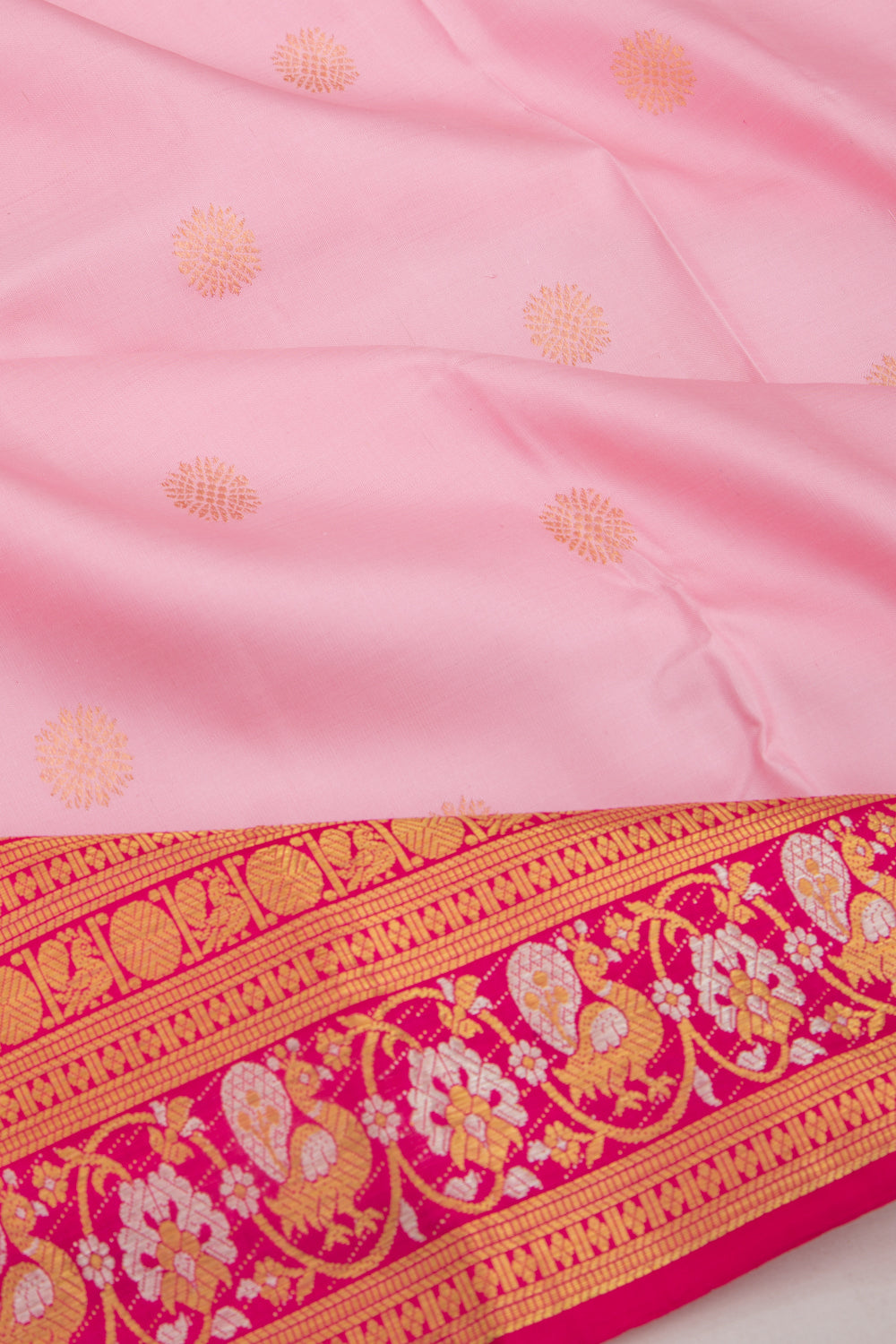 Kanchipuram Silk Butta Baby Pink Saree