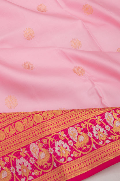 Kanchipuram Silk Butta Baby Pink Saree