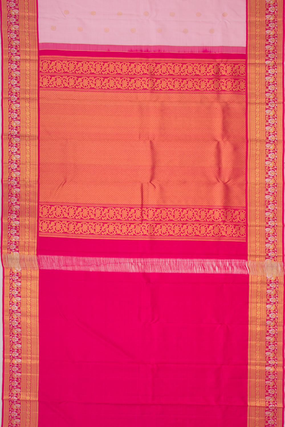 Kanchipuram Silk Butta Baby Pink Saree