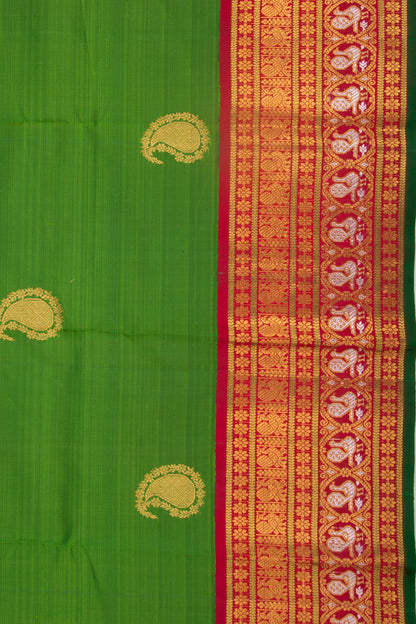 Kanchipuram Silk Butta Green Saree
