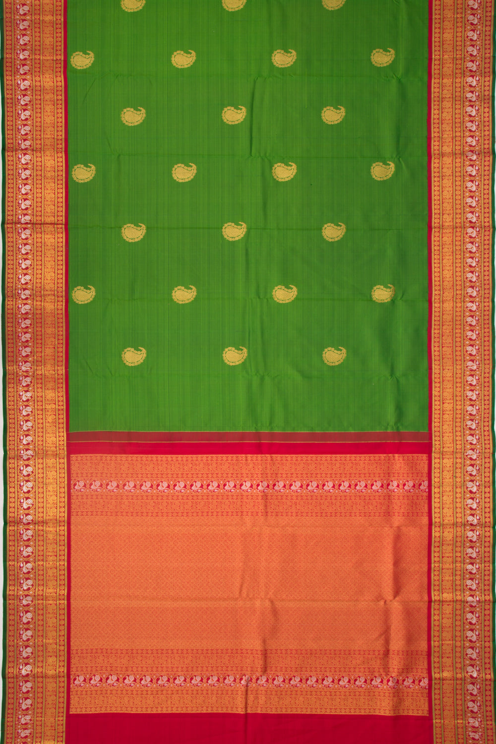 Kanchipuram Silk Butta Green Saree