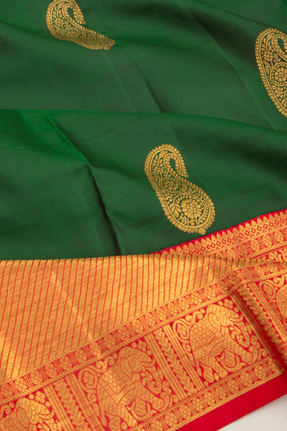 Kanchipuram Silk Butta Green Saree