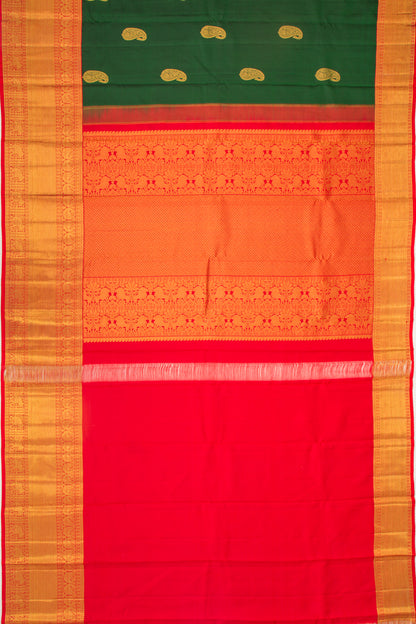 Kanchipuram Silk Butta Green Saree