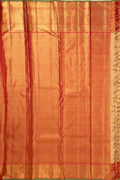 Kanchipuram Silk Tissue Brocade Lavender Saree