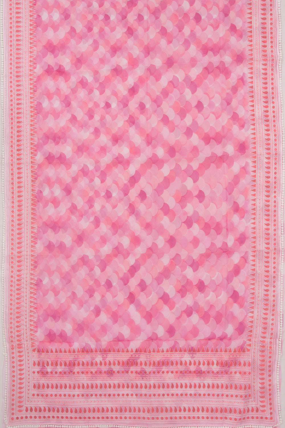 Organza Geometrical Brocade Pink saree