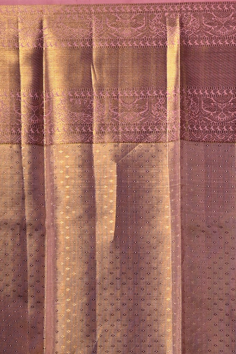 Kanchipuram Silk Tissue Brocade Gold Saree