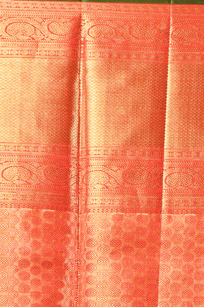 Kanchipuram Silk Tissue Brocade Baby Pink Saree