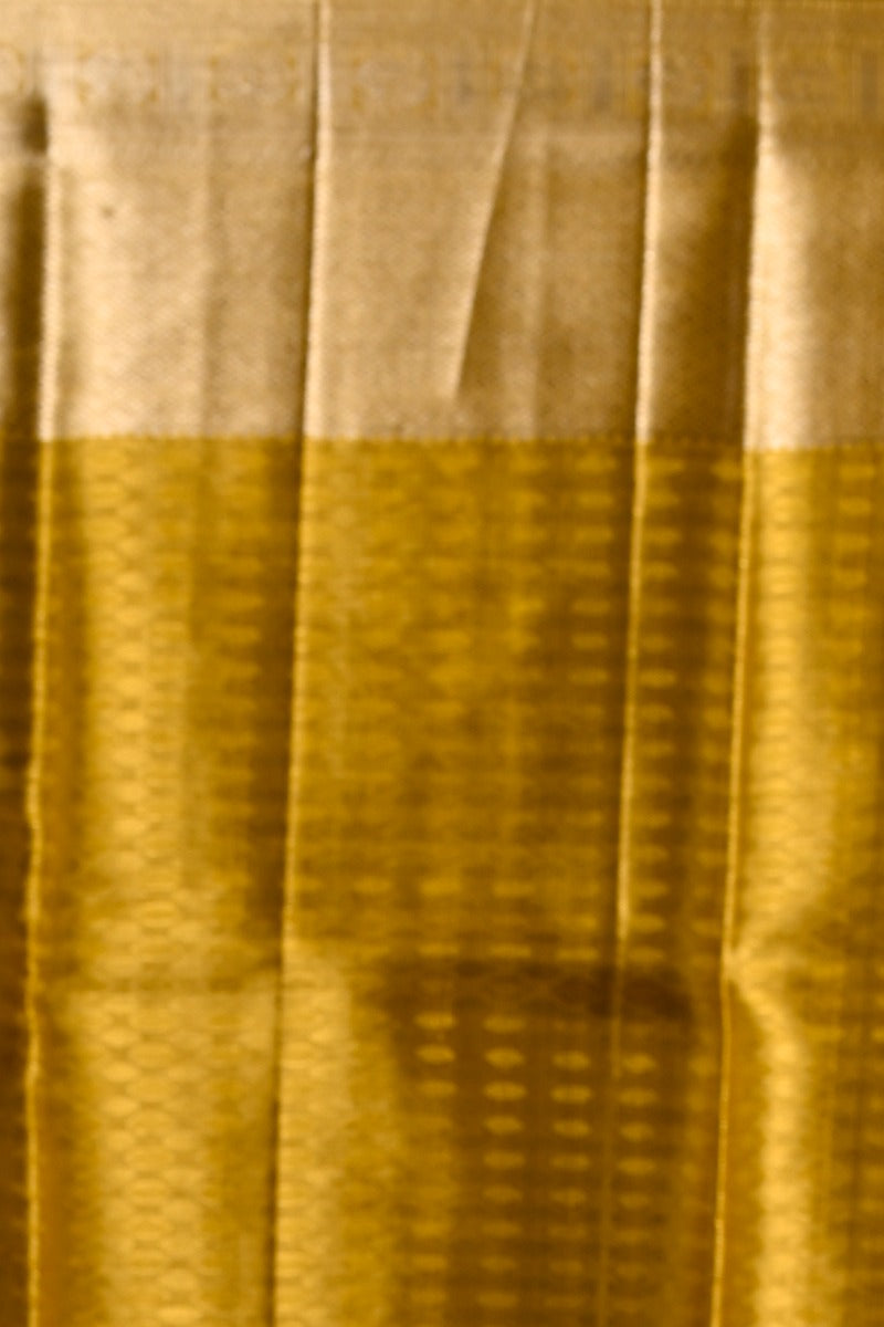 Kanchipuram Silk Tissue Brocade Gold Saree